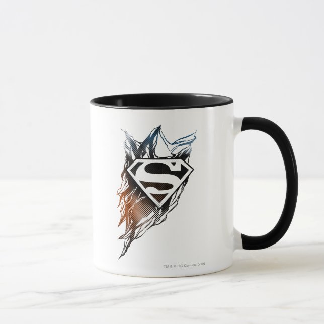 Superman Stylised | Blue Orange Logo Mug (Right)
