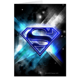 Superman Stylised Blue White Crystal Logo
