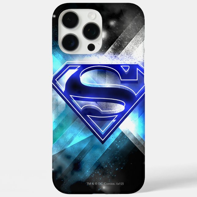 Superman Stylised | Blue White Crystal Logo Case-Mate iPhone Case (Back)