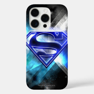Superman Stylised   Blue White Crystal Logo iPhone 16 Pro Case