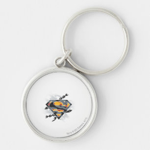 Superman Stylised Chains Logo Key Ring