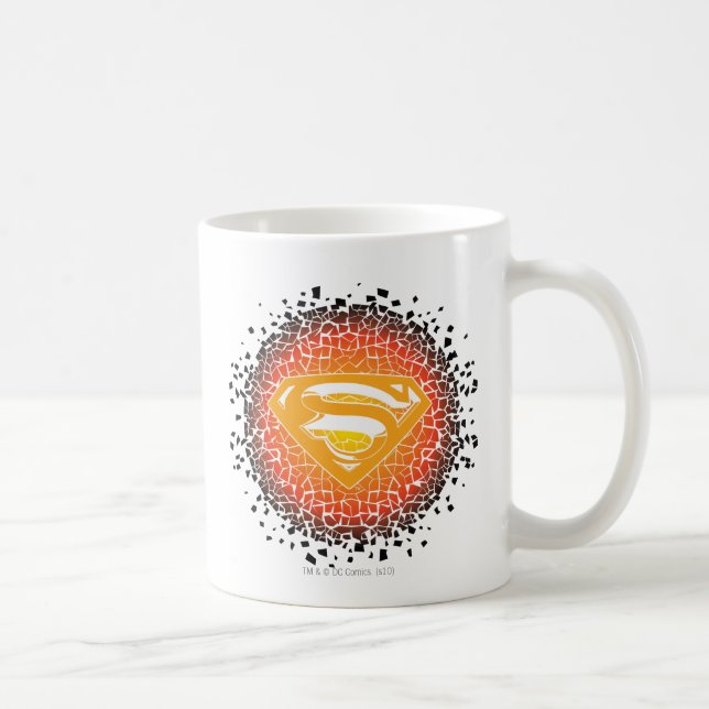 Superman Stylised | Crackle Logo Coffee Mug (Right)