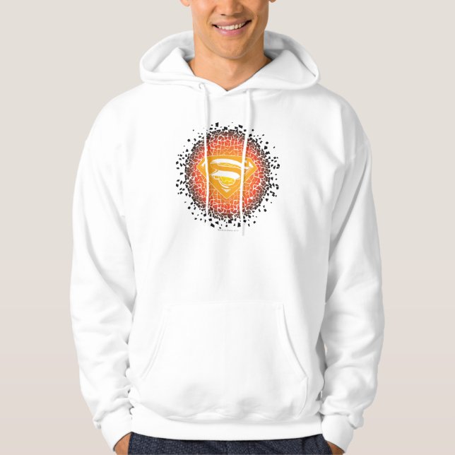 Superman Stylised | Crackle Logo Hoodie (Front)