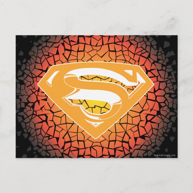 Superman Stylised | Crackle Logo Postcard (Front)