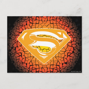 Superman Stylised   Crackle Logo Postcard