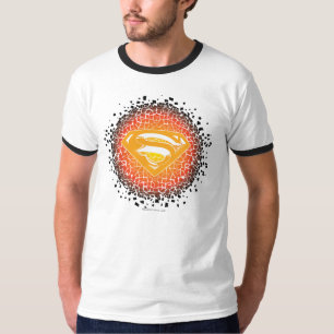 Superman Stylised   Crackle Logo T-Shirt