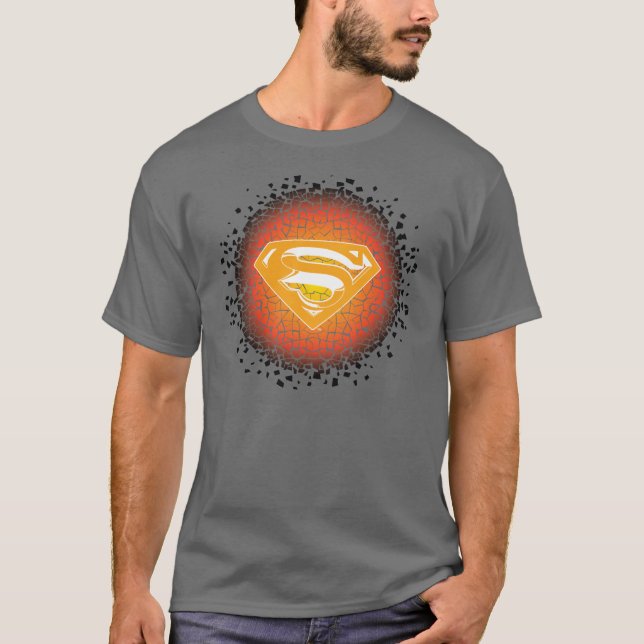 Superman Stylised | Crackle Logo T-Shirt (Front)