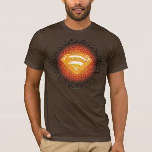 Superman Stylised Crackle Logo T-Shirt