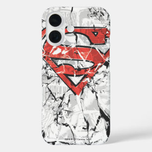 Superman Stylised   Crumpled Comic Logo iPhone 16 Case