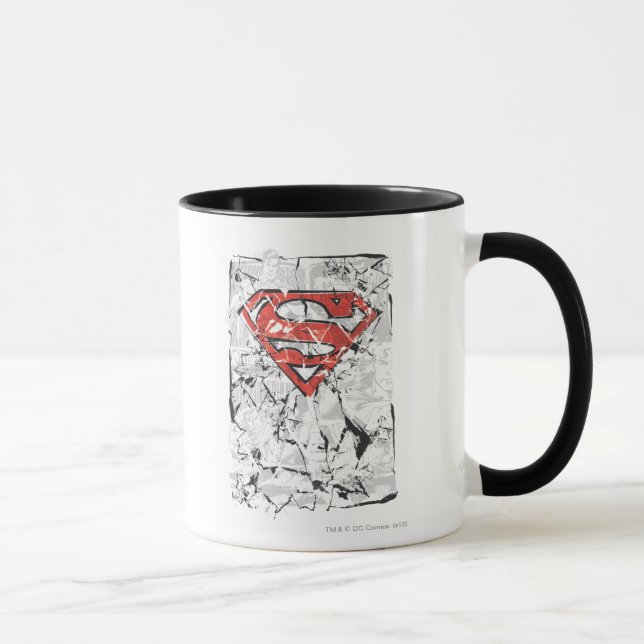 Superman Stylised | Crumpled Comic Logo Mug (Right)