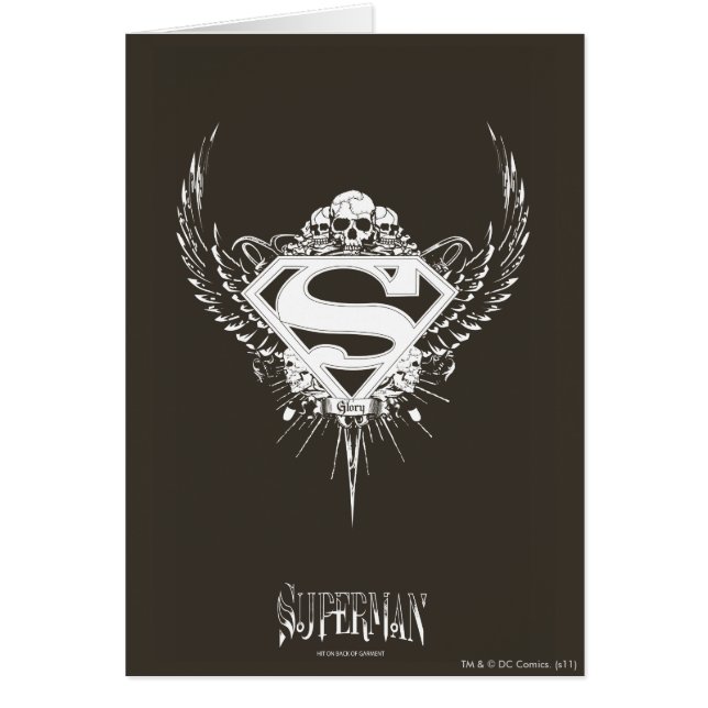 Superman Stylised | Dark Brown Background Logo (Front)