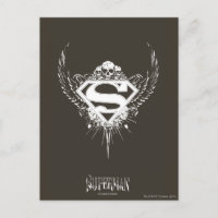Superman Stylised | Dark Brown Background Logo