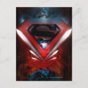 Superman Stylised   Futuristic Logo Postcard