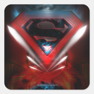 Superman Stylised   Futuristic Logo Square Sticker