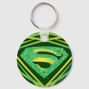 Superman Stylised Green Decorative Logo Key Ring