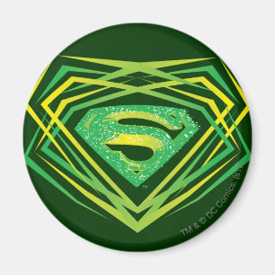 Superman Stylised   Green Decorative Logo Magnet
