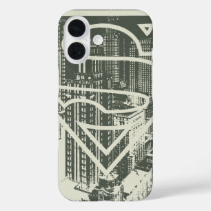 Superman Stylised Green Metropolis Logo iPhone 16 Case