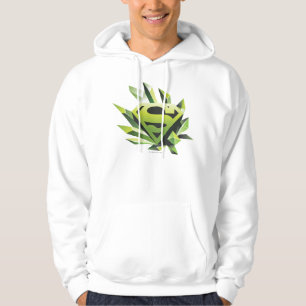 Superman Stylised   Green Shield Logo Hoodie
