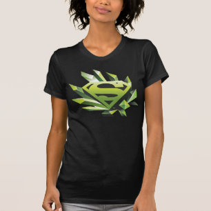 Superman Stylised   Green Shield Logo T-Shirt