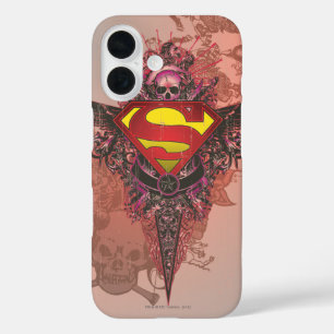 Superman Stylised   Grunge Design Logo iPhone 16 Case