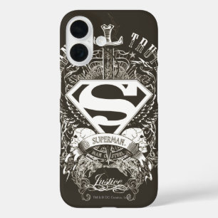 Superman Stylised   Honour, Truth and Justice Logo iPhone 16 Case