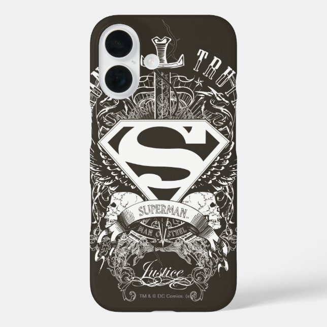 Superman Stylised | Honour, Truth and Justice Logo Case-Mate iPhone Case (Back)