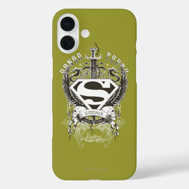 Superman Stylised | Honour, Truth and Justice Logo Case-Mate iPhone Case (Back)