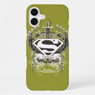 Superman Stylised Honour, Truth and Justice Logo iPhone 16 Plus Case
