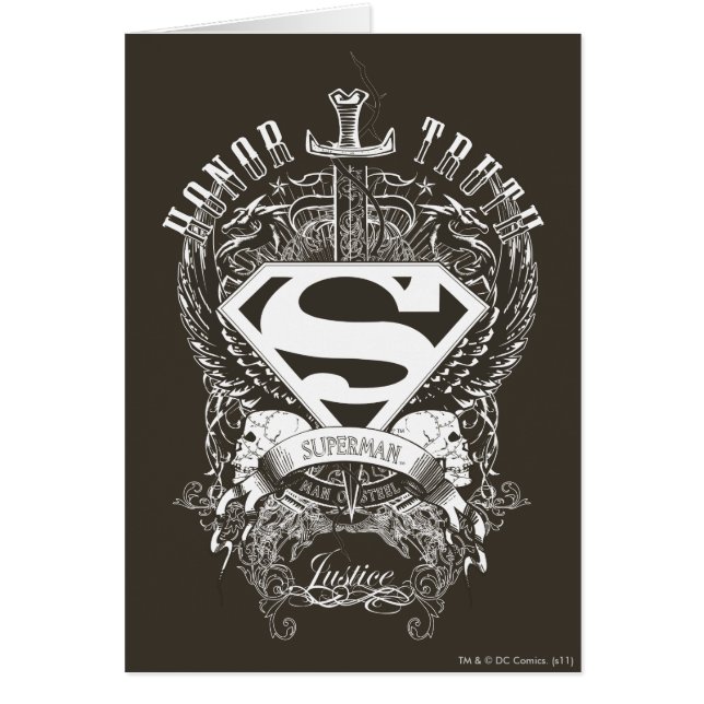 Superman Stylised | Honour, Truth on White Logo (Front)