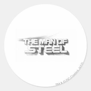 Superman Stylised   Man of Steel Drawing Logo Classic Round Sticker