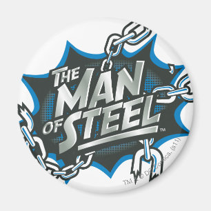 Superman Stylised   Man of Steel Splash Logo Magnet