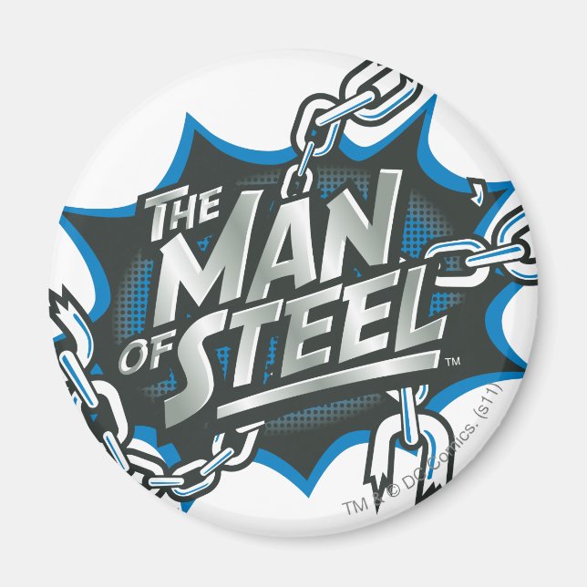 Superman Stylised | Man of Steel Splash Logo Magnet (Front)