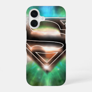 Superman Stylised   Shiny Burst Logo iPhone 16 Case