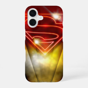 Superman Stylised Shiny Red Outline Logo iPhone 16 Case