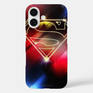 Superman Stylised Shiny Yellow Outline Logo iPhone 16 Case