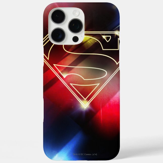 Superman Stylised | Shiny Yellow Outline Logo Case-Mate iPhone Case (Back)