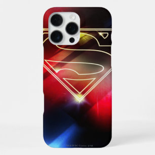 Superman Stylised Shiny Yellow Outline Logo iPhone 16 Pro Max Case