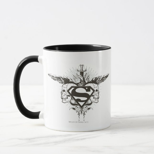 Superman Stylised | Skulls Logo Mug (Left)