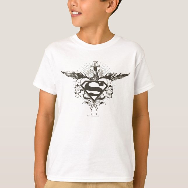 Superman Stylised | Skulls Logo T-Shirt (Front)