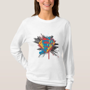 Superman Stylised Splatter Logo T-Shirt