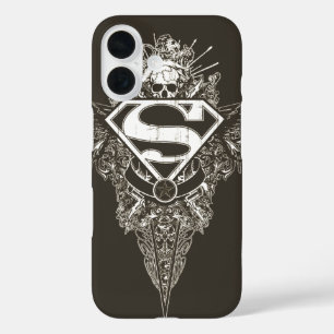 Superman Stylised   Star and Skull Logo iPhone 16 Case