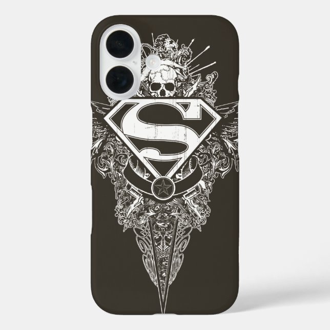 Superman Stylised | Star and Skull Logo Case-Mate iPhone Case (Back)