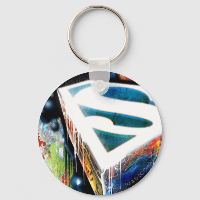 Superman Stylised | Urban Graffiti Logo Key Ring (Front)