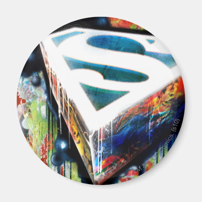 Superman Stylised | Urban Graffiti Logo Magnet (Front)