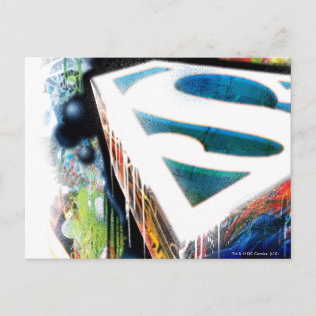 Superman Stylised | Urban Graffiti Logo Postcard (Front)
