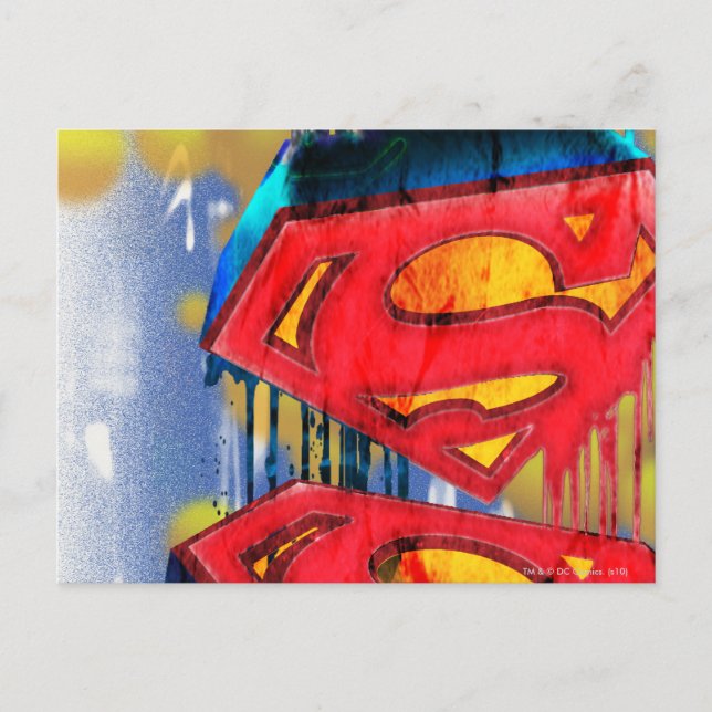 Superman Stylised | Urban Spraypaint Logo Postcard (Front)