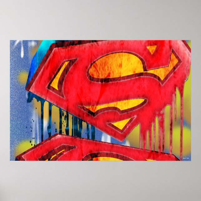 Superman Stylised | Urban Spraypaint Logo Poster (Front)
