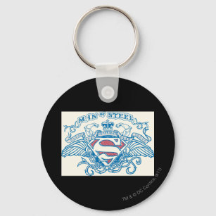 Superman Stylised   Wings and Arms Logo Key Ring