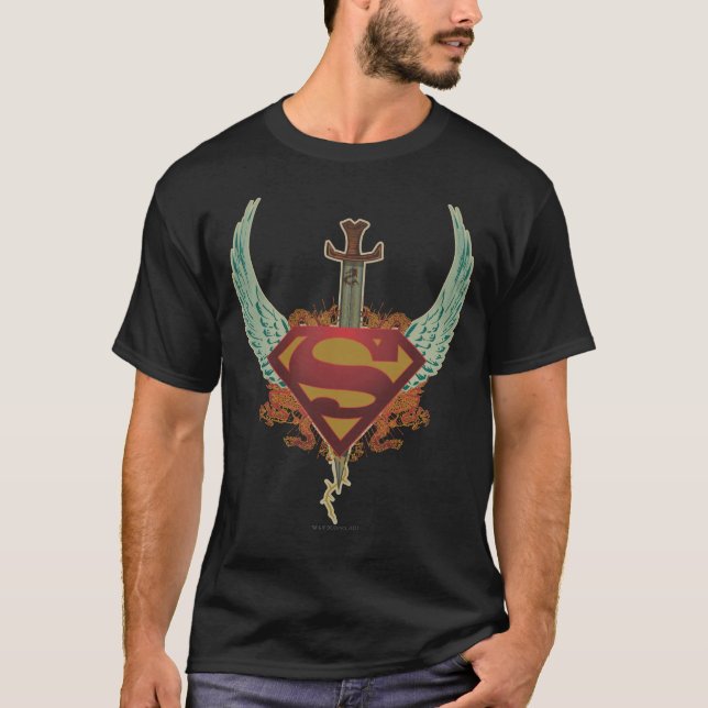 Superman Stylised | Wings Logo T-Shirt (Front)