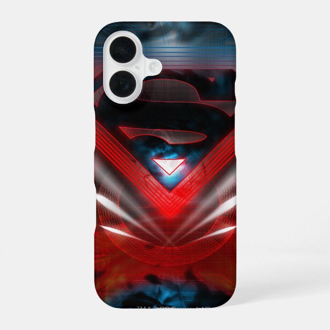 Superman Stylized | Futuristic Logo iPhone 16 Case (Back)